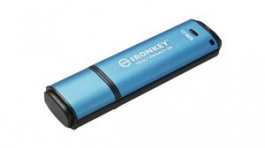IKVP50/128GB, USB Stick, IronKey Vault Privacy 50, 128GB, USB 3.1, Blue, Kingston