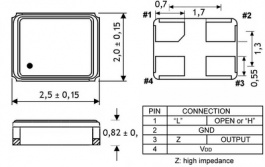 12.95533, Oscillator KXO-V95T 25 MHz, GEYER