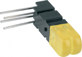 1803.7731, LED; в корпусе; желтый; Кол-во диод: 2; 20мА; Линза: матовая,желтая, Mentor