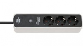1153230620, Outlet Strip with Wifi module 3x Type F (CEE 7/3) - Type F (CEE 7/4) Black / White, Brennenstuhl