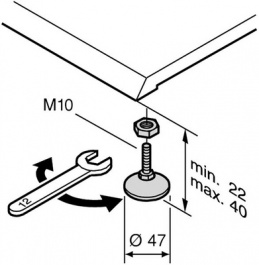 21190-571 [4 шт], Adjustable feet PU=4 ST, Schroff