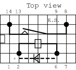 HE751A0510, Реле: герконовое; SPST-NO; Uобмотки:5ВDC; макс.300ВDC; 50мВт; DIP, Littelfuse