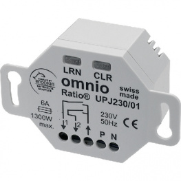 UPJ230/12, Flush-mounted blind actuator, single relay 6 A/230 VAC, Omnio