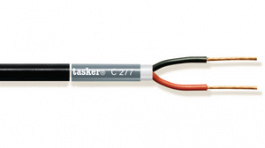 C277 BLACK [100 м], Flexible Speaker cable 100 m Black,&nbsp;&nbsp;2 x4 mm2, Tasker