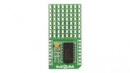 MIKROE-1295, 8X8 R Click Red LED Matrix Development Board 5V, MikroElektronika