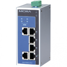 EDS-P206A-4POE, Switch 6x 10/100 (4x PoE) - -, Moxa