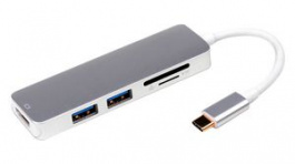 12.02.1041, Docking Station 2x USB 3.0 Type-A/HDMI/MicroSD/SD-Card, Roline