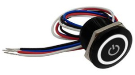 RND 210-00773, Illuminated Capacitive Touch Switch, Momentary Function 1.5 A 30 VDC 1CO IP68, RND Components