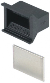 20809-396, Panel handle, plastic Black, Schroff
