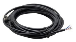 RND 205-01163, M8 Cable Connector, 5m, Right Angle, Socket, 6 Poles, A-Coded, Solder, RND Connect