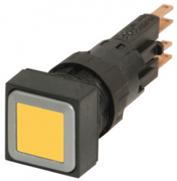 Q18D-GE, Push-button 18 x 18 mm yellow, Eaton