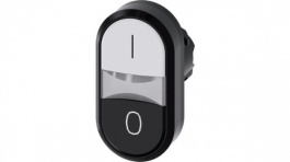 3SU1001-3AB61-0AK0, SIRIUS ACT Twin Push-Button front element Plastic, white/black, Siemens