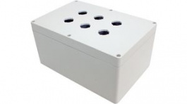 1554MPB6B, Watertight Pushbutton Enclosure, 22.5 mm, Polycarbonate, Hammond