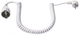 672.181, Удлинительный кабель Защитный контакт 90°-Штекер Защитный контакт-Разъем 4 m, Bachmann