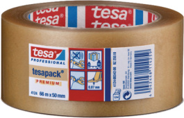 04124 50MM X 66 M TRANSPAR, Packaging tape transparent 50 mmx66 m, Tesa