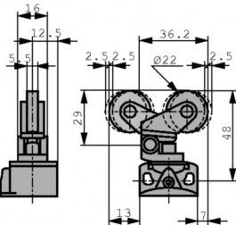 XCKP2128P16, Концевой выключатель; NO + NC; 10А; макс.240ВAC; макс.250ВDC, Telemecanique Sensors