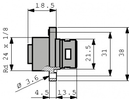 CA 6 GD, Appliance socket 6p+E CA Poles=7 Female, Hirschmann