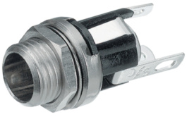 712A, Applied-voltage source socket, straight 2.5 mm 5.5 mm, Switchcraft