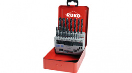 205212, HSS twist drill bit set, 19-part, Ruko