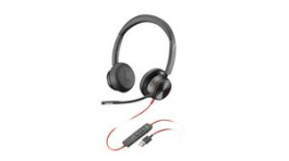 214408-01, Headset, Blackwire 8225, Stereo, On-Ear, 20kHz, USB, Black, Poly
