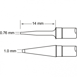 TFP-BLP1, Soldering Tip Blade 1.0 mm 390 °C, Metcal