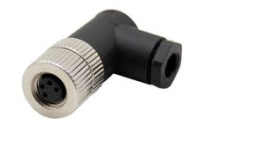 RND 205-01145, M8 Circular Connector, Right Angle, Socket, 4 Poles, A-Coded, Screw, RND Connect