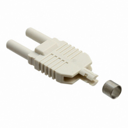 HFBR-4506Z, Duplex plug connector Parchment, Broadcom (Avago)