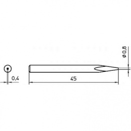 4SPI15213, Soldering tip Needle shape 0.8 mm, Weller