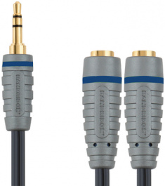 BAL3200, Headphone splitter 0.2 m Black, Bandridge