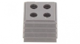 2584840000, Cable Grommet, 4 Inserts, 4 ... 5mm, TPE, Grey, Weidmuller