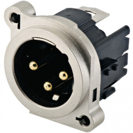 AC3MBV-AU-B, XLR 3Pnickel-plated, Amphenol