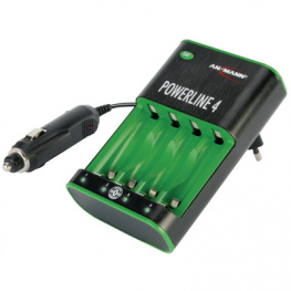 POWERLINE 4 ZERO WATT, NiMH/NiCd charger, Ansmann