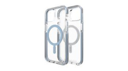 702008206, Cover with MagSafe, Non-Slip Frame, Transparent/Blue, Zagg