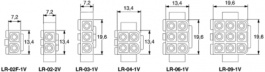 LP-04-1, Male Contact Housing for Cable 4P, JST