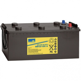 SB12/130 A, Lead-Acid Battery, 12 V 130 Ah, Exide