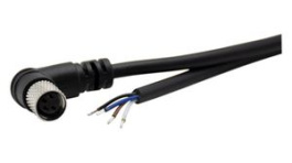 RND 205-01162, M8 Cable Connector, 5m, Right Angle, Socket, 4 Poles, A-Coded, Solder, RND Connect