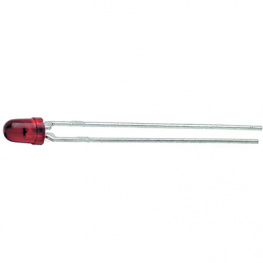 HLMP-1700, LED; 3мм; красный; 2мкд; 50°; Поверхность: выпуклая, Broadcom (Avago)