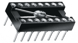 DILK 16 MZ, IC socket with capacitor, DIL 16, Fischer Elektronik