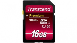 TS16GSDU1, Memory Card, SDHC, 16GB, 90MB/s, Transcend