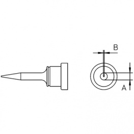LT 1SC, Soldering Tip Chisel-shaped, narrow, 0.4 mm x 0.15 mm, Weller