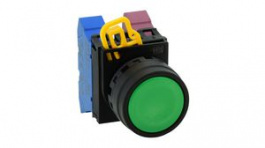 YW1B-M1G, Pushbutton Switch Actuator, Plastic, Green, Momentary Function, IDEC