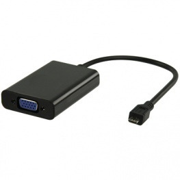 VLMP39030B0.20, MHL adapter - VGA F / 3.5mm jack MHL connector - VGA F + 3.5 mm jack m - f, Valueline