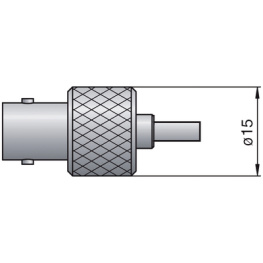 51K107-802N5, BNC cable socket, straight BNC 50 Ohm, Rosenberger connectors