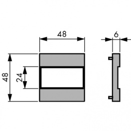 2 405 219, Mounting frame 48 x 48 mm, HENGSTLER