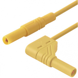 MLS WG 50/2.5 GELB / YELLOW, Safety test lead diam. 4 mm yellow 50 cm CAT III, SKS Kontakttechnik