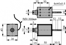 TDS-12M KOMBI, Electric Hoisting Magnet 12 mm 15.1 N 7.5 W, TDS