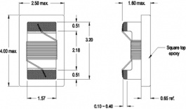 1206F-150K-01, Inductor, SMD 15 uH 160 mA +-10%, FASTRON