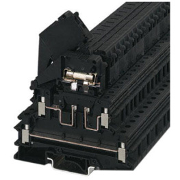 3007204, UKK 5-HESI (5X20) fuse terminal block, 0.2...4 mm2 400 vac 32 a black, Phoenix Contact