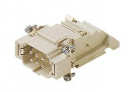 CTM 06 R, CT, 6 poles + earth, male insert, with male contacts, silver plated, ILME