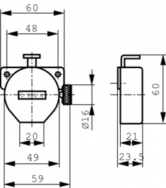 345, Hand piece counter Wall mounting, HENGSTLER